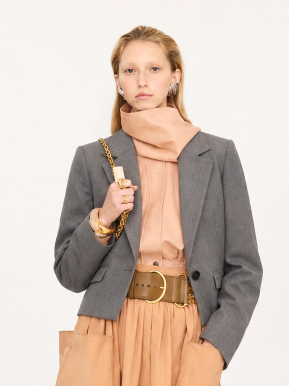 Chloé Gray Blazer Size 38 (Small) Like New
